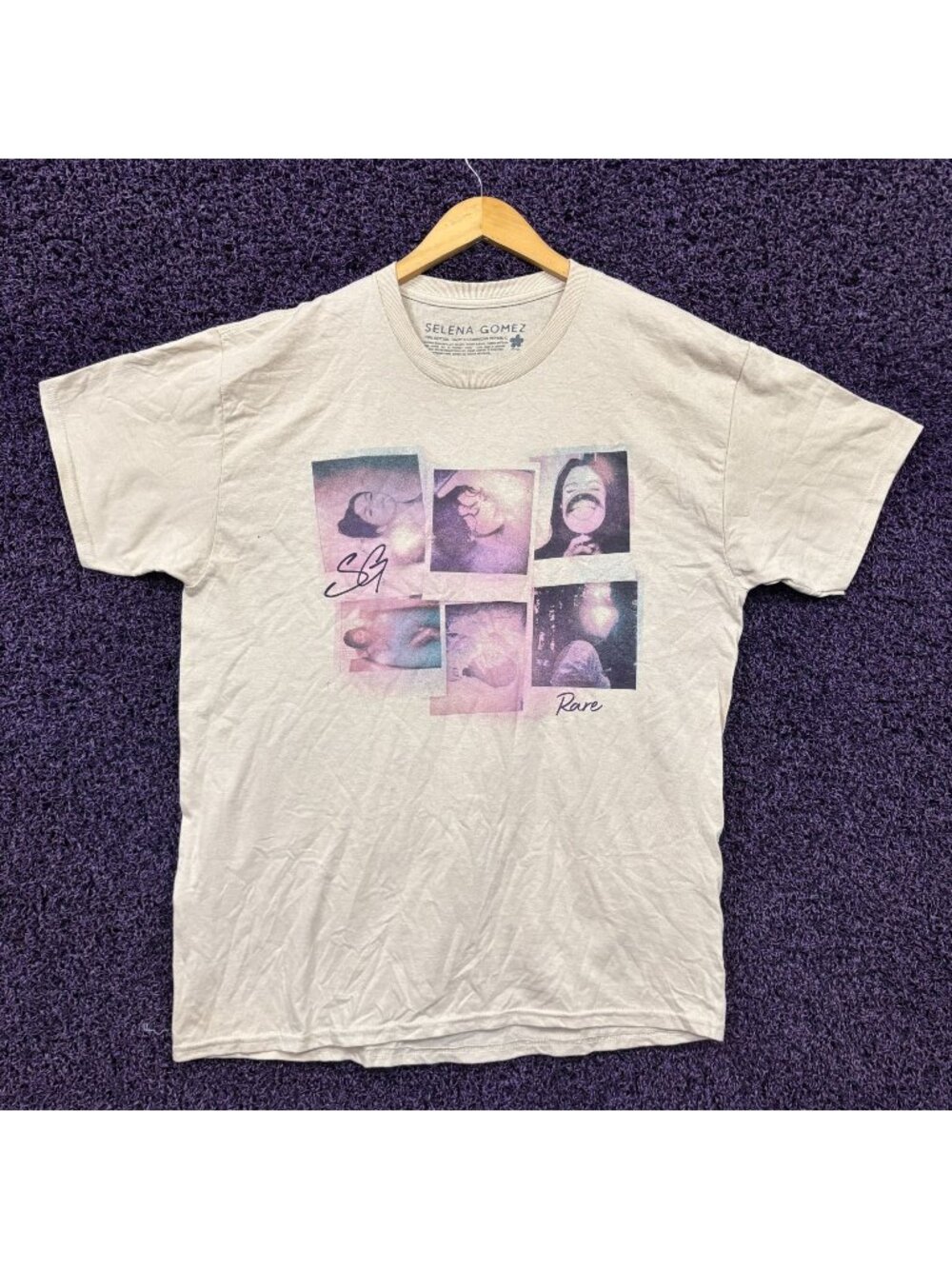 Selena Gomez Rare Polaroid T-Shirt Size Large